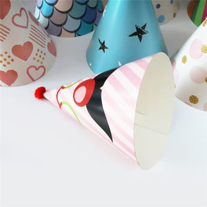 8 Pieces Colorful Birthday Party Hats Cone Party Hats