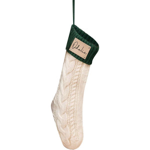 Personalized Leather Knitted Christmas Stockings