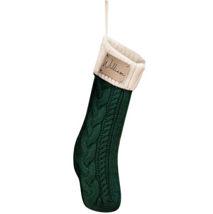 Personalized Leather Knitted Christmas Stockings