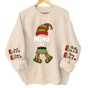 Personalized Nana Elf - Happy Christmas Sweatshirt