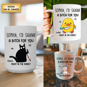 Sip Coffee, Share Laughs, Support Each Other - Friend Personalized Mug - Christmas Gift For Best Friends, Sisters, Family Members, Coworkers