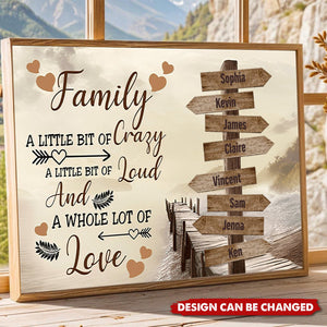 Personalized Poster - Family A Little Bit Of Crazy