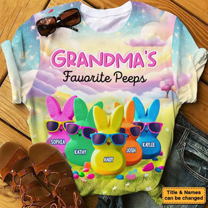 Personalized Gift Grandma's Favorite All-over Print T-Shirt