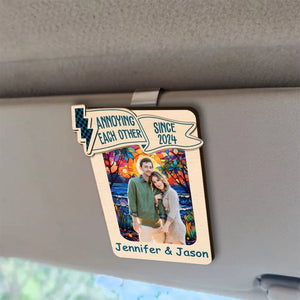 Custom Photo You & Me We Got This - Personalized Custom Shaped Car Visor Clip