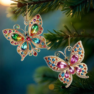 Butterfly Christmas Acrylic Ornaments, Decorations Gifts for Women Girls Mom Sisters