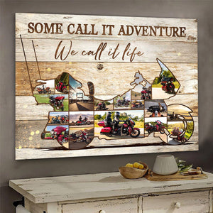 Personalized Motorcycle Collage Canvas Poster Gift For Motorcycle Rider