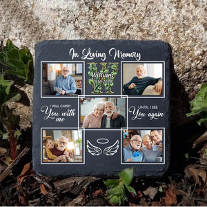 In Loving Memory - Custom Photo Monogram - Personalized Memorial Stone