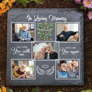 In Loving Memory - Custom Photo Monogram - Personalized Memorial Stone