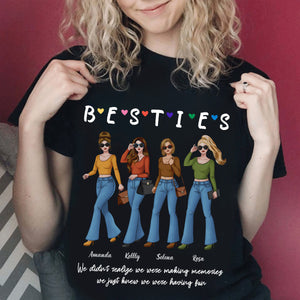 BESTIES,We Were Having Fun-Personalized Pure Cotton T-Shirt