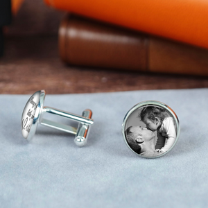 Personalized Photo Cufflink,Engraved Photo Cufflinks,Wedding Cufflinks,gift ideas Dads