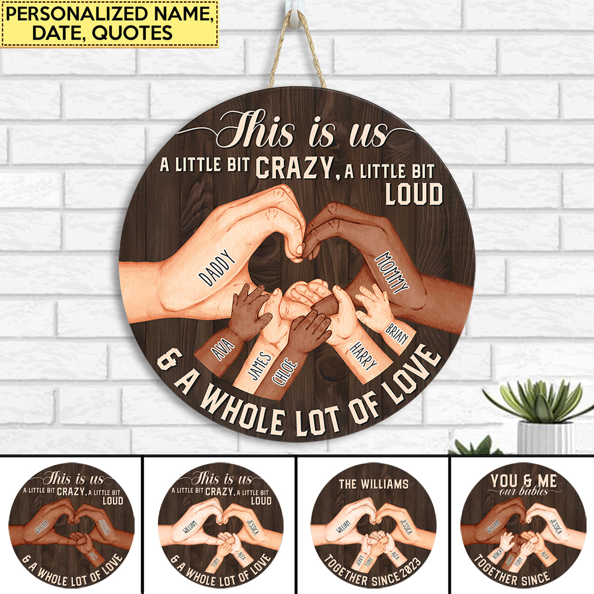 Personalized Round Wood Sign This Is Us