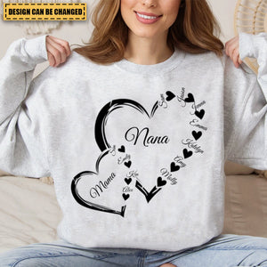 Custom Grandma Mom Heart Sweatshirt - Best Gifts For Mother's Day