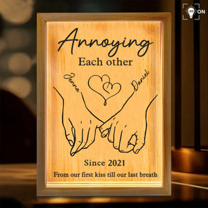 Together Forever From Our First Kiss Till Our Last Breath - Couple Personalized Frame Light Box