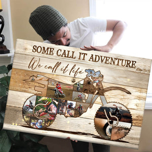 Personalized Dirt Bike Motorcycle Collage Canvas Poster, Gift For Off Road Motorcycle Enthusiast, Motocross Gift