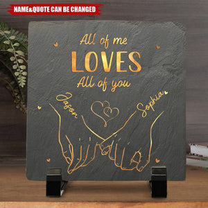 My Heart Is Perfect Because You Are Inside - Couple Personalized Custom Square Shaped Stone With Stand