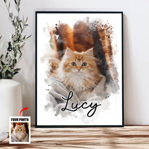 Personalized Pet Poster From Photo, Gift For Pet Owners, New Pet Gift, Pet Memorial Gift