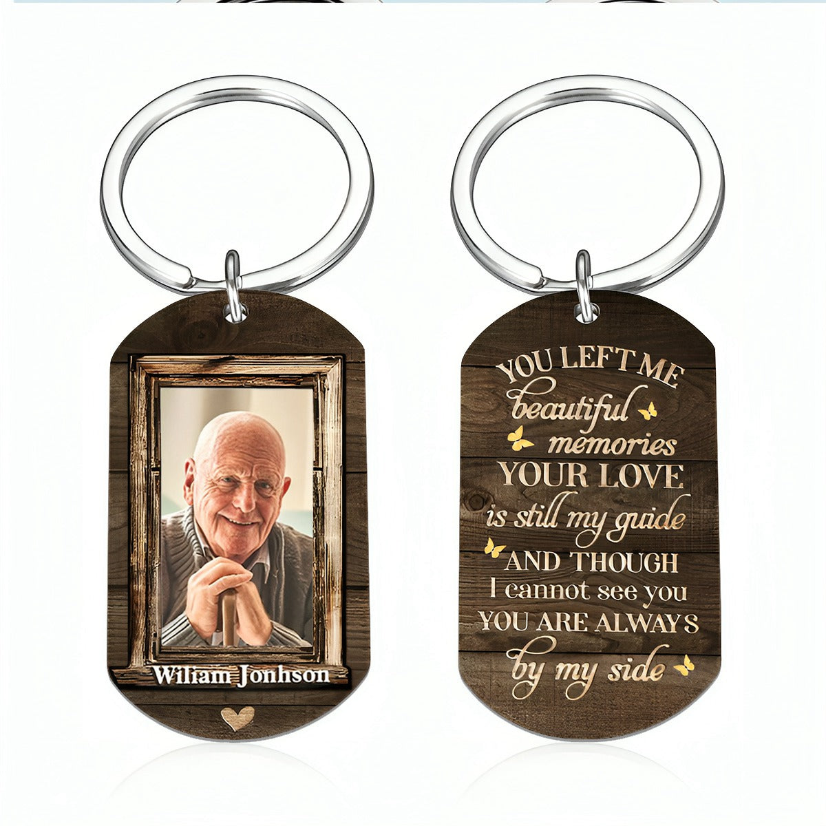 You're Always By My Side - Upload Image, Personalized Keychain