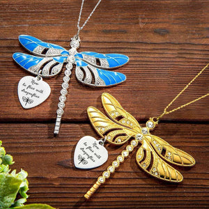 Personalized Dragonfly Memorial Necklace for Loss of Loved One