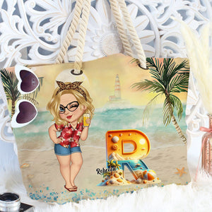 Summer Is Calling Beach Vacation Monogram - Personalized Beach Bag