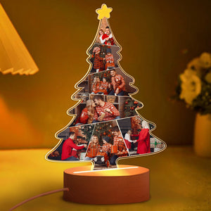 Christmas Tree Lamp Custom Photo - Personalized Chiristmas Acrylic Block LED Night Light