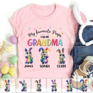 My Favorite Bunny Call Me Grandma - Personalized Grandma's Easter Day T Shirt