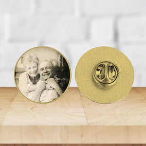 Personalized Photo Lapel Pin-Memorial Service, Funeral Keepsake, Bereavement Loss Gift