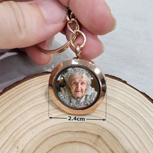 Custom Photo I Will Carry You Family Memorial - Personalized Keepsake Keychain