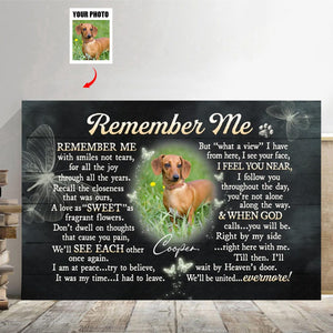 Personalized Remember Me Dog Memorial Canvas