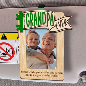 Personalized Photo Dad Car Visor Clip Father's Day Gift ,Dad Photo Frame