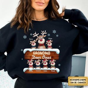 Personalized Grandma's Deer Ones Sweatshirt