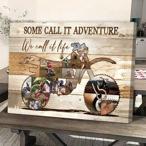 Personalized Dirt Bike Motorcycle Collage Canvas Poster, Gift For Off Road Motorcycle Enthusiast, Motocross Gift