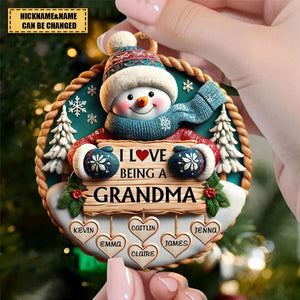 Love Being A Grandma - Personalized Acrylic Ornament