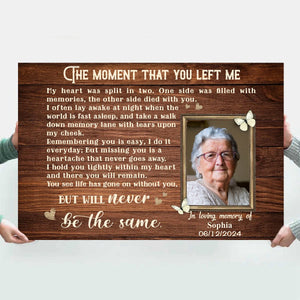 Personalized Sympathy Gifts Memory Photo Remembrance canvas