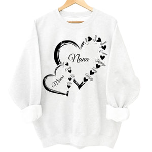 Custom Grandma Mom Heart Sweatshirt - Best Gifts For Mother's Day