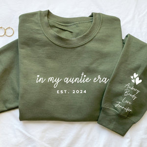 Personalized In My Auntie Era Grandma Era Sweatshirt