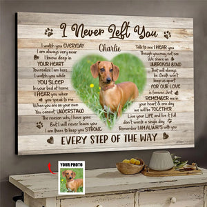 Personalized Photo Dog Memorial Gifts, Waiting At The Door Dog Memorial Canvas