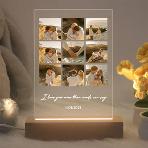 Personalized night light photos, led light photo collage,anniversary gifts, birthday gifts for friends