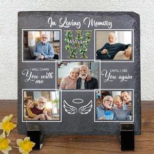 In Loving Memory - Custom Photo Monogram - Personalized Memorial Stone