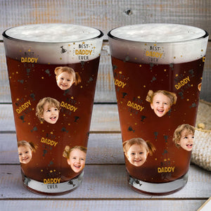 Best Dad Ever - Personalized Photo Beer Glass