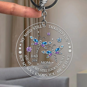 My Soul Knows You Are At Peace - Memorial Personalized Keychain