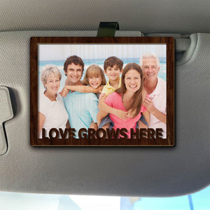 Love Grow Here - Personalized Family Car Visor Clip