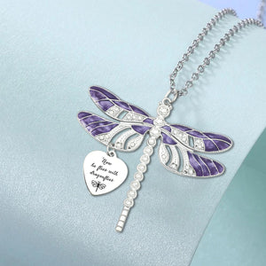 Personalized Dragonfly Memorial Necklace for Loss of Loved One