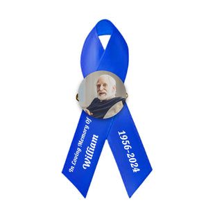 Memorial Photo In Loving Memory Personalized Ribbons