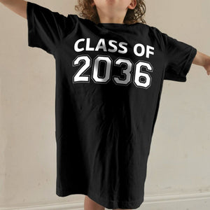 Personalized Class of 2037/2038/2039 Handprint Grow With Me Pure Cotton T-Shirt