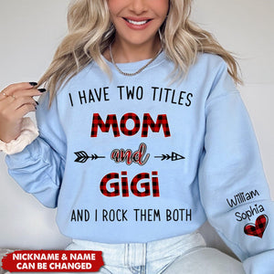 Personalized I have two titles Mom and grandma caro xmas Sweatshirt