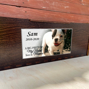 Pet Memorial Plaque, Personalized Photo Commemorative Urn Plaque