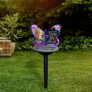 Custom Photo Your Wings Were Ready - Personalized Custom Solar Light