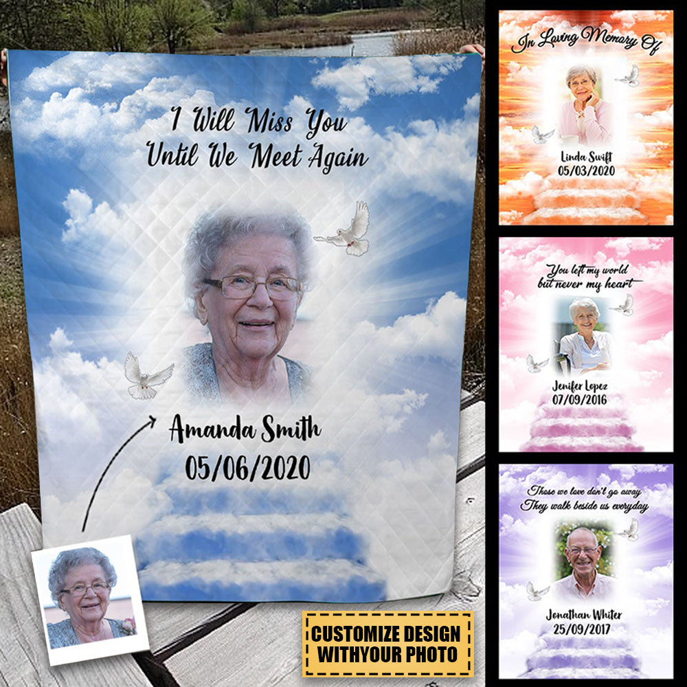 Personalized In Loving Memories Custom Photo Blanket Memorial Blanket