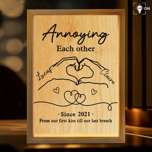 Personalized Couple Frame Light Box - Gift Idea For Couple/ Anniversary - Annoying Each Other