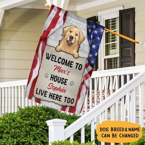 Welcome To The Dog House, Personalized Garden Flags, Decoration For Dog Lovers